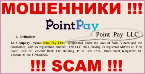 Point Pay LLC - это компания, владеющая internet мошенниками PointPay Io